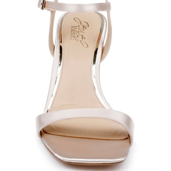 Badgley Mischka Champagne Block Heels - Picture 4 of 6